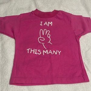 I am 3 tee shirt size 4